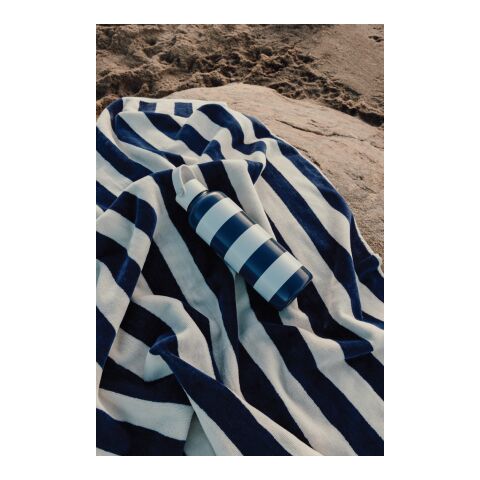 VINGA Lagoa RCS återvunnet stål flaska 600 ML marinblå-vit | Inget reklamtryck | Inte tillgängligt | Inte tillgängligt