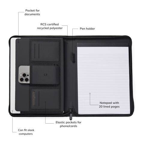 VINGA Baltimore RCS A4 portfolio svart | Inget reklamtryck | Inte tillgängligt | Inte tillgängligt