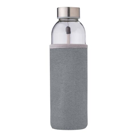 Glasflaska (500 ml) med fodral i neopren Grå | Inget reklamtryck | Inte tillgängligt | Inte tillgängligt