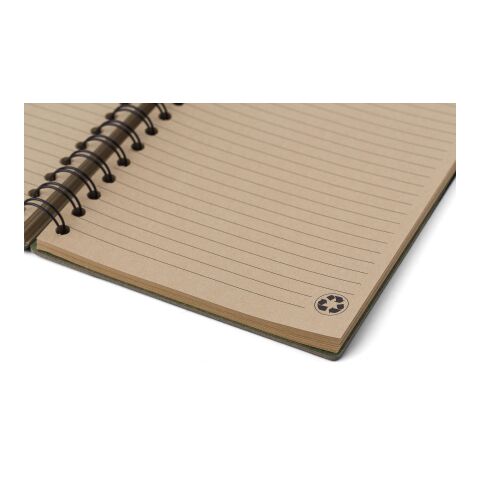 Hård pärm anteckningsbok i återvunnern kartong Caleb Grön | Inget reklamtryck | Inte tillgängligt | Inte tillgängligt