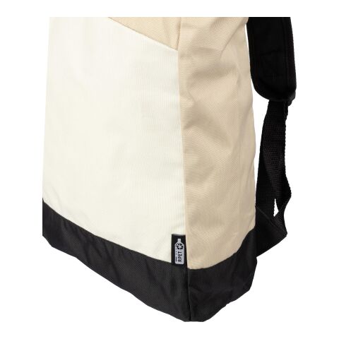 rPET (600D) roll-top backpack Marlene beige