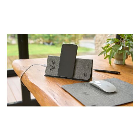 RPET-trådlös snabbladdningsmusmatta Selene Grå | Inget reklamtryck | Inte tillgängligt | Inte tillgängligt