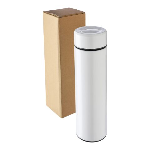 Stainless steel double-walled flask 425 ml Mary Silver | Inget reklamtryck | Inte tillgängligt | Inte tillgängligt