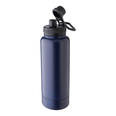 Stainless steel double-walled drinking bottle 1000 ml Nathaniel Svart | Inget reklamtryck | Inte tillgängligt | Inte tillgängligt