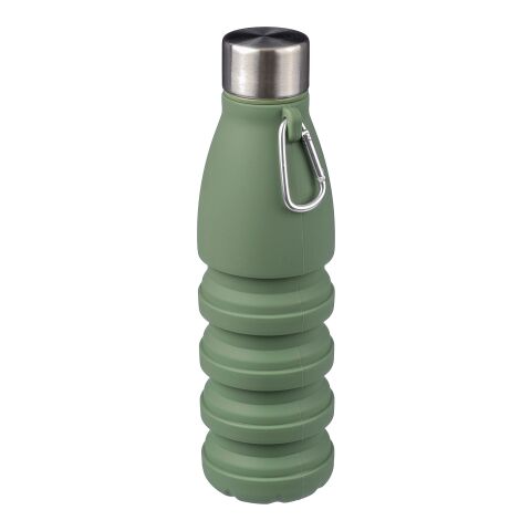 Silicone foldable drinking bottle 550 ml Erin Grå | Inget reklamtryck | Inte tillgängligt | Inte tillgängligt