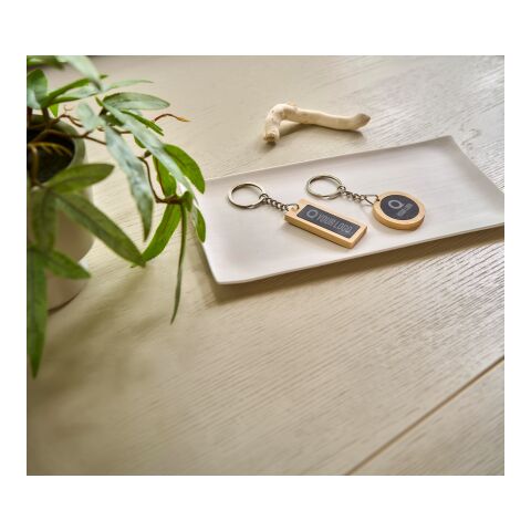 Bamboo keychain Geoffrey Svart | Inget reklamtryck | Inte tillgängligt | Inte tillgängligt