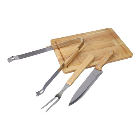 Stainless steel barbecue set Kathleen Svart | Inget reklamtryck | Inte tillgängligt | Inte tillgängligt