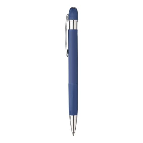 Recycled PU notebook (A5) and ballpen set Tarek Blå