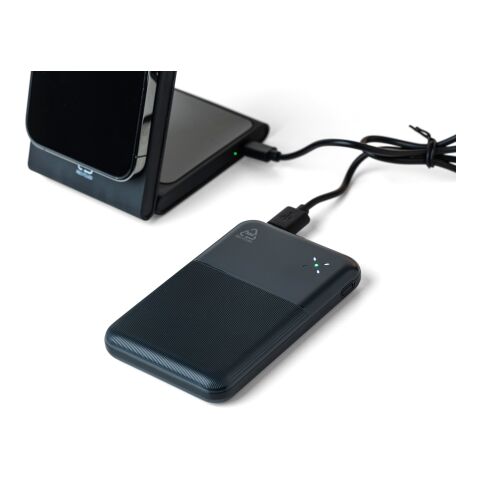 Recycled ABS powerbank Tavi Svart | Inget reklamtryck