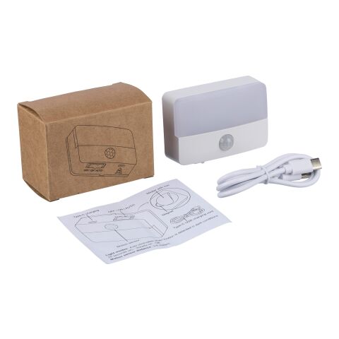 Recycled ABS rechargeable sensor light Ari Vit | Inget reklamtryck | Inte tillgängligt | Inte tillgängligt