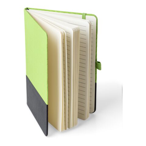 rPET polyester A5 notebook Yuna limegrön | Inget reklamtryck