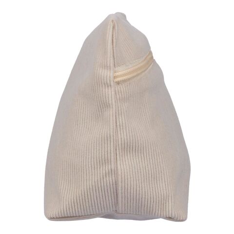 Corduroy zippered cosmetic pouch Tia beige | Inget reklamtryck | Inte tillgängligt | Inte tillgängligt