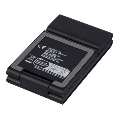 Recycled ABS 3-in-1 magnetic wireless charger Valerio Svart | Inget reklamtryck