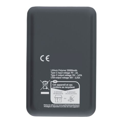 Recycled ABS powerbank Rayen Svart | Inget reklamtryck | Inte tillgängligt | Inte tillgängligt