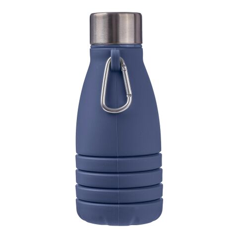 Silicone foldable drinking bottle 550 ml Erin Blå | Inget reklamtryck | Inte tillgängligt | Inte tillgängligt
