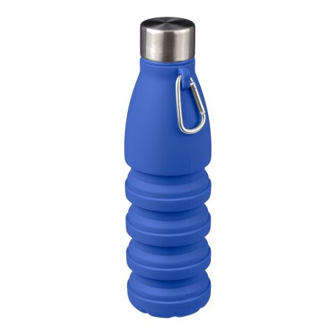 Silicone foldable drinking bottle 550 ml Erin Koboltblå | Inget reklamtryck | Inte tillgängligt | Inte tillgängligt