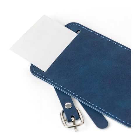 Recycled PU passport holder and luggage label Zani Blå | Inget reklamtryck | Inte tillgängligt | Inte tillgängligt
