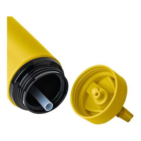 Recycled stainless steel drinking bottle (500 ml) Zeno Gul | Inget reklamtryck | Inte tillgängligt | Inte tillgängligt