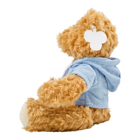 Plyschfigyr teddybjörn med luvtröja Vit