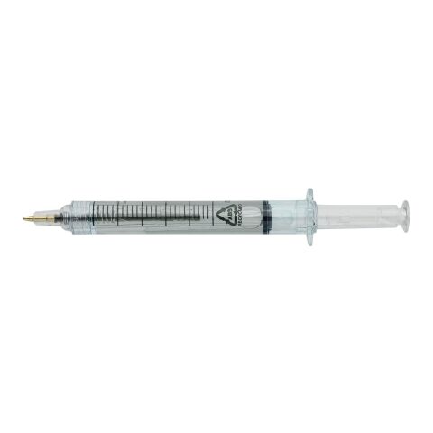 Recycled ABS syringe shaped ballpen Dr. David Transparent