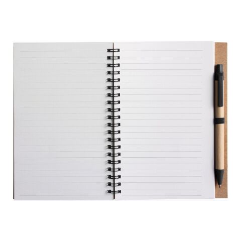 Wire bound notebook with ballpen. Stella Ljusblå