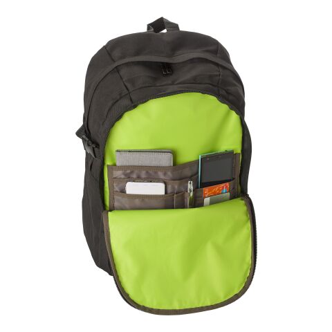 Ryggsäck i polyester (600D) med RFID-skydd Svart | Inget reklamtryck | Inte tillgängligt | Inte tillgängligt