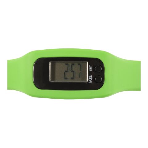Stegräknare med armband i silikon limegrön